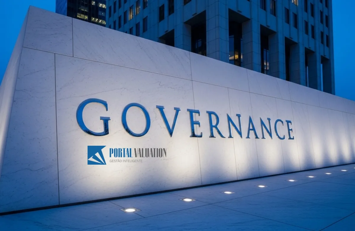 Base sólida de um edifício corporativo representando a governança e transparência no valuation.